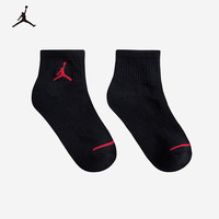 JORDANJordan耐克童装男女童运动袜AJ中长袜3双装JD2433092 正黑色 5/7