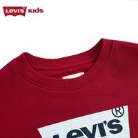 LEVI'S李维斯童装儿童卫衣男女童毛圈圆领卫衣2025春季舒适上衣 辣椒红 120 /60 【身高110-116cm】