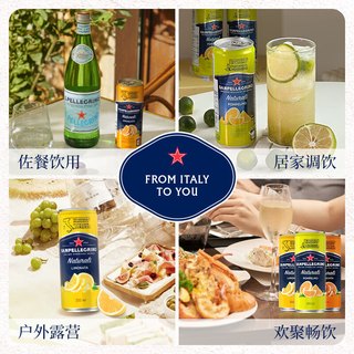 圣培露（S.Pellegrino）意大利原装进口饮料 含气柠檬果汁饮料罐