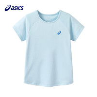 亚瑟士（asics）童装25年夏季女童插肩袖针织棉感索罗娜短袖T恤332251170334