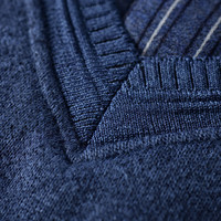 罗蒙（ROMON）男士假两件针织衫男冬季含羊毛舒适百搭休闲毛衣2305藏青色180 180(140-160斤)