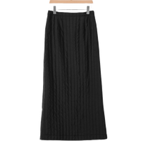 晚白冬款时尚简约休闲加厚半裙纯色直筒高腰半身裙