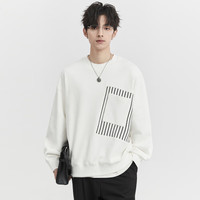 伯爵卓尔休闲卫衣男装外套 香槟白 （N411023-拼接设计） 2XL
