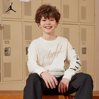 NIKE JORDAN耐克AJ童装男童23号飞人纯棉长袖T恤儿童上衣 棉花糖 135 /68 【身高122-128cm】 135/64(XS)