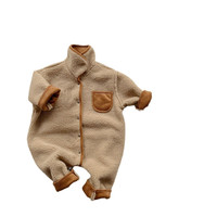 S双面可穿秋冬保暖婴幼儿衣服潮款-岁宝外出服冬装哈衣 棕色双面穿 73cm #73
