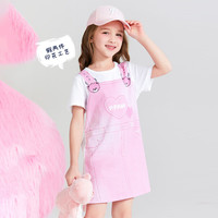 PawinPaw卡通小熊童装年夏季新款女童儿童短袖连衣裙潮酷印花 蓝色/50-批次不同 110 cm