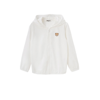 PawinPaw小熊童装23年春夏网眼运动连帽防晒服轻薄透气防紫外线儿童防晒衣 儿童款-米白色/39 180