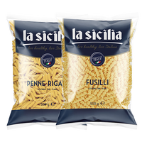 辣西西里lasicilia 进口意大利面500g*2 花色意粉西餐沙拉(螺旋型+通心粉)