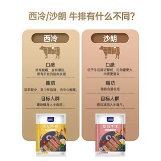 农夫好牛原肉整切西冷牛排新鲜牛肉儿童牛排黑椒牛排10袋装