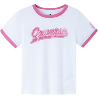 匡威Converse童装女童凉感短袖T恤夏季新款儿童撞色休闲短T上衣
