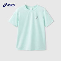 asics亚瑟士童装2024夏季男女儿童吸湿速干柔软舒适凉感短袖T恤 313绿色 160 cm
