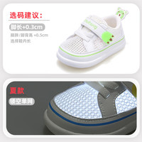 牧童宝宝学步鞋冬季菱格棉鞋男宝宝1-2岁婴幼儿加绒保暖女童鞋子 果绿熊2195（镂空单网） 18 根据详情选码