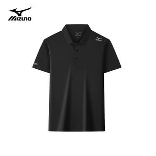 Mizuno/美津浓 男士POLO衫 凉感 短袖 黑色 4XL