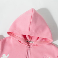 迪士尼宝宝 春季男女童时尚休闲卡通舒适百搭儿童外套 ZD1ES026桃粉 140
