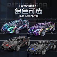 喜梦客赛车特技漂移汽车玩具儿童玩具车惯性小汽车男孩跑车模型 纯色版黑红赛车【带灯光音乐】
