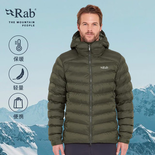 Rab睿坡Nebula pro户外秋冬男士保暖防风连帽透气舒适棉服 QIP-23 炭黑色ANT L