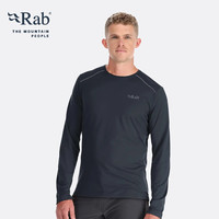 Rab睿坡男士速干打底衫长袖T恤修身内搭透气上衣秋衣 QBL-07 暗红色OXB L