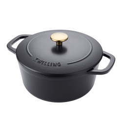 ZWILLING 双立人 铸铁珐琅锅 哑光黑 20cm