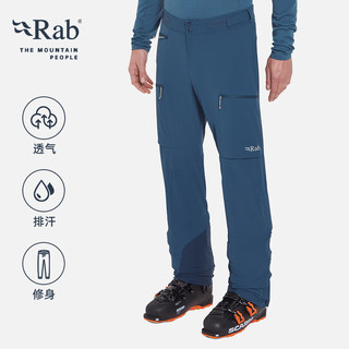 睿坡 Rab24秋冬Tour男士登山攀岩防水透气弹力修身保暖滑雪裤 QFG-25 碳黑色ANT 32