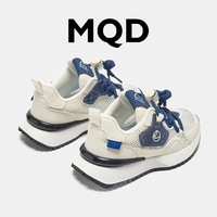 MQD马骑顿童鞋秋冬季新款男童休闲跑步鞋中大童运动老爹鞋 米/深蓝 28码