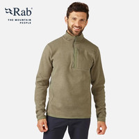 RabRAB睿坡Ryvoan男士户外半开衫立领抓绒衣套头卫衣半暖打底 QFF-95 藏蓝色-DIK L