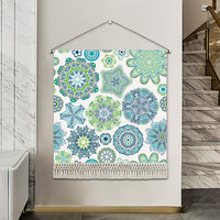 真悦 波西米亚玄关挂画布艺民族风挂毯客栈民宿背景艺卧室床头装饰画 XG170曼陀罗M07