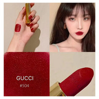 古驰（GUCCI）【礼盒包装】倾色口红绒雾哑光唇膏 504#绒雾哑光+绮梦茉莉香水5ml