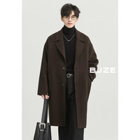 伯爵卓尔定织全羊毛双面呢大衣男中长款外套2024秋冬 暴雨灰 3XL 190