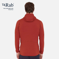 Rab睿坡Evolute男士户外透气排汗保暖抓绒衣运动登山帽衫 QFG-19 托斯卡纳红TRD M