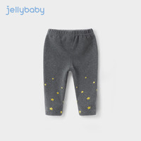 JELLYBABY女童打底裤春秋婴儿春装儿童长裤洋气女宝裤子春季外穿 深花灰 90cm