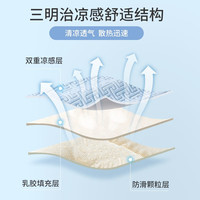 TAIHIA类冰感丝乳胶凉席 凉垫空调席 三件套席 夏天可机洗折叠 高级灰 150*200cm