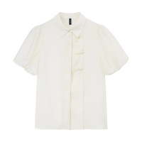 梵希蔓莱赛尔新中式国风盘扣衬衫女2025年夏季衬衣气质上衣 M7592 杏色 S