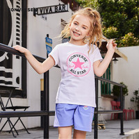 匡威（Converse）匡威儿童装男童短袖T恤2024夏季大童潮牌上衣女童夏装男孩半袖t恤 8992纯白色 110 /56 【身高104-110cm】