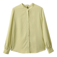 梵希蔓百搭立领衬衫女春秋款IOO莱赛尔面料质感衬衣气质上衣 V7813