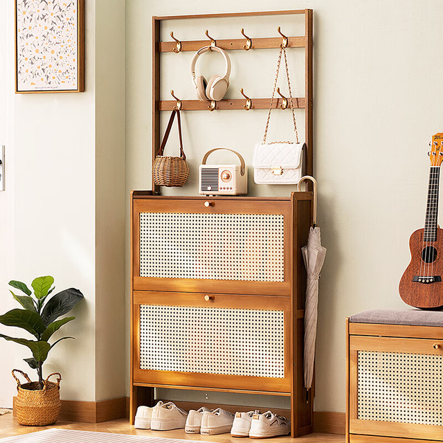 老竹匠 鞋柜门口入户柜多层家用超薄一体靠墙储物柜子楼道进门小户型鞋架