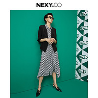 奈蔻 NEXY.CO 女士文艺气质格纹连衣裙