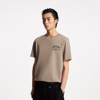 杰克·琼斯（JACK&JONES）男装25年短袖T恤男士夏季100%纯棉圆领潮流休闲哥特字母高端半袖 E14棕扁豆 S