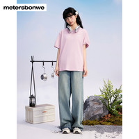 美特斯邦威T恤短袖女2025夏简约潮流印花宽松短袖恤上衣AA 锡灰 155/80A/S