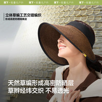 蕉下（beneunder）遮阳帽子草帽防晒帽女防紫外线太阳帽蛋卷便携收纳UL558粉 芋灰粉