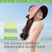 蕉下(beneunder)空顶帽防晒帽遮阳帽女太阳帽子草帽遮脸防紫外线BM55824菲 橘棕拉菲