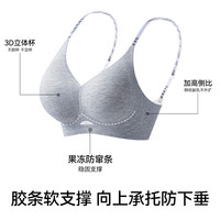 猫人内衣女小胸聚拢上托收副乳防下垂文胸软支撑无痕胸罩2025 黑色 M