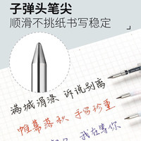 斑马牌(ZEBRA)中性笔替芯0.5mm考试黑色笔芯签字笔芯JJ15替换芯JF-0.5/M 0.5不易晕染黑色10支/盒