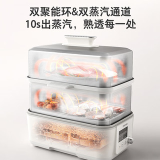 东芝（TOSHIBA）芝味蒸电蒸锅双层大容量电蒸锅不锈钢蒸汽锅定时保温炖蒸煮一体多功能锅  ES-20MSTC