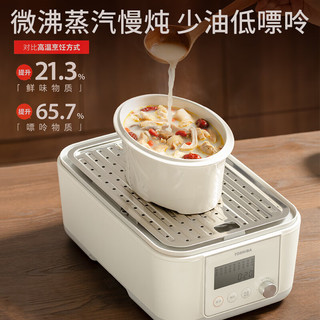 东芝（TOSHIBA）芝味蒸电蒸锅双层大容量电蒸锅不锈钢蒸汽锅定时保温炖蒸煮一体多功能锅  ES-20MSTC