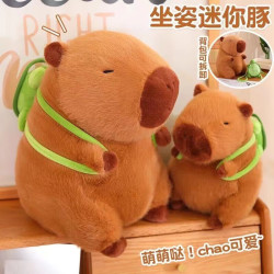 喜梦客 卡皮巴拉公仔玩偶毛绒玩具抱枕水豚 25cm