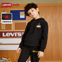 Levi's 李维斯童装【宇航员系列】冬季男女童摇粒绒卫衣儿童上衣 黑美人 120 /60 【身高110-116cm】