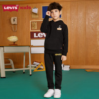 Levi's 李维斯童装【宇航员系列】冬季男女童摇粒绒卫衣儿童上衣 黑美人 140 /68 【身高128-140cm】