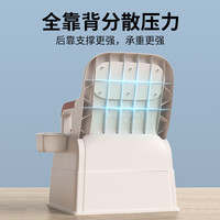 惠夫人老人坐便椅移动马桶卧室用老年人坐便器孕妇残疾病便携式成人椅凳 PU软垫+实心桶+沙发垫