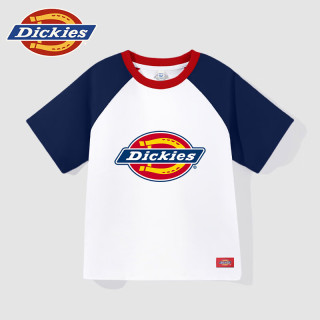 DICKIESDickies童装男童短袖t恤学院风夏季小童休闲纯棉半袖儿童夏装上衣 藏蓝/DK红蓝标小 150 【体重68-80斤】