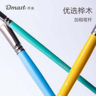 得力（deli）丹途画笔套装（5支/套）尼龙画刷画笔美术绘画套装专业美术扁头圆头平峰RB5【开学】